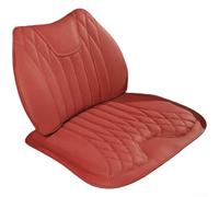 Siège de voiture en mousse à mémoire de forme avec soutien lombaire, coussin ergonomique 6D, respirant, antidérapant pour un confort de conduite prolongé, dossier ventilé toutes saisons (rouge)