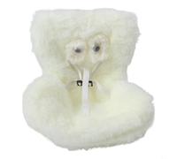 Siège de voiture en peluche douce pour une présentation sécurisée, parfait pour améliorer l'intérieur du véhicule (blanc)