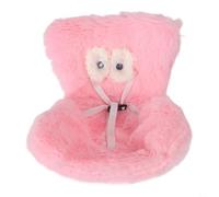Siège de voiture en peluche douce pour une présentation sécurisée, parfait pour améliorer l'intérieur du véhicule (rose)
