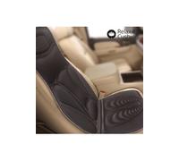 Siège de voiture massant et chauffant - Vibrations Thermique - Noir - 20W - 12V - Tissu doux et matelassé
