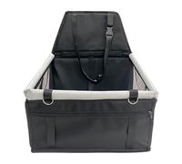 Siège de voiture pour animaux domestiques, porteur de chien, chiot, siège de voiture, étanche, avec sac de rangement, fenêtre en filet, housse de lavage amovible, sécurité de voyage avec ceinture de