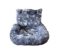 Siège de voiture pour chien - Lit pour siège de voiture avec poche de rangement | Lit pour chien de voiture avec sangle de sécurité | Rembourrage respirant pour aventures