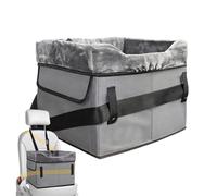 Siège de voiture pour chien, portable, en peluche, lavable, avec poches de rangement, seau booster de voitures pour animaux de compagnie, pour petits chiens de moins de 25 kg, convient au dos, au