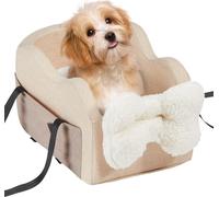Siège de voiture pour chien pour voyager - Siège de voiture pour chien 450x270x230mm - Siège pour chien léger et compact - pour des voyages en voiture en toute sécurité - Marron clair