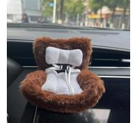 Siège de voiture pour Labubu avec coussin en fourrure douce pour poupées de 10 à 17 cm, accessoires de poupée, décoration de grille d'aération de voiture, comprend un pied de siège pour affichage de