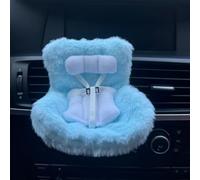 Siège de voiture pour Labubu avec coussin en fourrure douce pour poupées de 10 à 17 cm, accessoires de poupée, décoration de grille d'aération de voiture, comprend un pied de siège pour affichage de