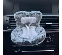 Siège de voiture pour Labubu avec coussin en fourrure douce pour poupées de 10 à 17 cm, accessoires de poupée, décoration de grille d'aération de voiture, comprend un pied de siège pour affichage de