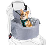 Siège de voiture pour petits chiens - Waterfoor Liner Booster - Noir - En mousse à mémoire de forme 28D haute densité - Avec poches de rangement - Couverture