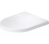 Siège de WC Balcoon Duravit, à recouvrement, charnière en acier inox, avec dispositif d'abaissement automatique, 0027693200, Couleur: Soie matte blanche