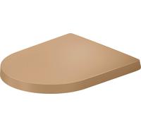 Siège de WC Balcoon Duravit, à recouvrement, charnière en acier inox, avec dispositif d'abaissement automatique, 002769CB00, Couleur: Clay terra Mat