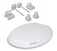Siège De Wc Couvercle De Salle De Bain Toilettes Blanc 47×38×4h Cm Universel
