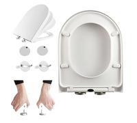 Siège de WC, D-Type Soft Close Toilet Seat | Bathroom Use: Soft Close D-Type Lid With Rotation Hinge, Easy Install And Cleaning