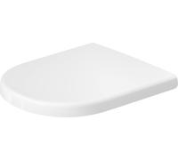 Siège de WC Duravit D-Code, amovible, fixation par pin, 360x440mm, se chevauchant, blanc brillant, charnières en inox, 0028410021