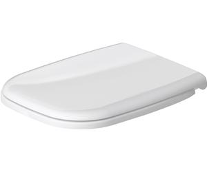 Siège de WC Duravit D-Code Compact, charnières en plastique, avec ressort dabaissement automatique, fixation par vis, 359x443mm, blanc brillant, charnières en plastique, 0067390099