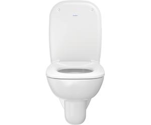 Siège de WC Duravit D-Code Compact, fixation par étrier, 360x430mm, blanc brillant, charnières en inox, 0067310099