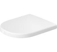 Siège de WC Duravit D-Code, sans dispositif d'abaissement automatique, 420x360mm, charnières en acier inox, amovible, blanc brillant, 0028310000