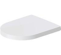 Siège de WC Duravit ME by Starck, charnières en acier inoxydable, avec dispositif d'abaissement automatique, amovible, 0020093200, Couleur: Soie matte blanche