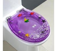 siège de WC en résine, Abattant de toilette, fermeture douce, résine, transparent, moderne, en forme U, V, ovale, 42 cm x 34(Style G)