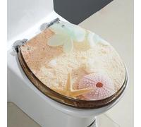 siège de WC en résine, Abattant de toilette, fermeture douce, résine, transparent, moderne, en forme U, V, ovale, 42 cm x 34(Style B)