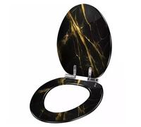 siège de WC en résine, Siège de toilette en résine transparente, siège antibactérien à fermeture douce, dégagement rapide et lent(Style-6)