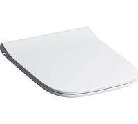 Geberit Siège WC Smyle Slim – sandwich antibactérien, charnières QuickRelease, fermeture auto, blanc