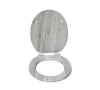Siège de WC Premium en MDF | Avec système d'abaissement silencieux et élégante finition imitation bois | Universel, robuste et durable | Qualité de marque de SINOBATH