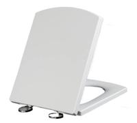 Siège de WC, Siège de toilette à fermeture douce et dégagement rapide, couvercle carré fixation supérieure avec(44~50 * 37cm)