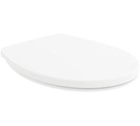 Siège de WC universel Villeroy & Boch - Abattant de WC blanc brillant avec fermeture frein de chute - amovible et incassable en plastique thermodurcissable - forme ovale - Pièces détachées d'origine