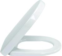 Siège de WC Villeroy und Boch SUBWAY, blanc Charnières à dégagement rapide en acier inoxydable, 9M55Q101