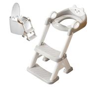 Siège d'entraînement en pot pour tout-petit, hauteur réglable 2 en 1 siège de pot avec tabouret de pas | Traineur pliable Trainer non glissé Baby Tools With Splash Guard pour salle de bain