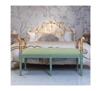 Siège d'entrée Banc Vintage français, Banc d'appoint Ottoman capitonné Simple avec Coussin Doux et Confortable Design Moderne à la Mode pour Chambre
