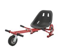 Siège d'hoverboard, Hovercart pour hoverboard de 6,5, 8, 10", fixation de siège réglable, trottinette électrique, trottinette de siège, extension de kart, double barre support de karting (rouge)