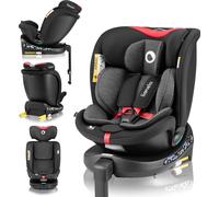 Siège auto évolutif LIONELO Navy i-Size - Base pivotante 360° - 40-150 cm - ISOFIX - Groupe 0+/1/2/3 - Rouge