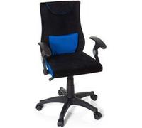 hjh OFFICE 670470 Chaise de Bureau Enfant/Adolescent KIDDY Pro AL Tissu Noir/Bleu, avec accoudoirs