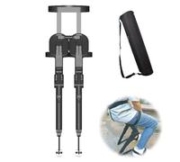 Siège Exosquelette, Portable Réglable en Hauteur À 3 Vitesses, Rehausseur Mécanique Portable, Max 150kg/330lb, Chaise Pliable pour L'extérieur, La Pêche, Le Concert, Le Métro, Le Bus