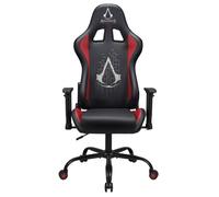 Subsonic - Chaise Gaming Assassin's Creed - Fauteuil de Bureau Ergonomique avec Mousse Haute Densité, Dossier Inclinable et Accoudoirs 3D Réglables - Hauteur Ajustable - Noir et Rouge