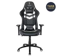 Siège Gaming - BERSERKER GAMING - THOR LUXURY BLACK WHITE - Simili cuir - Accoudoirs 4D - Poids max 150 kg