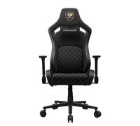 Siège Gaming COUGAR CGR-DFF-GLB Noir/Or, Poids Max 120kg, Accoudoirs 4D, Hauteur Ajustable 129-136.5cm, Dossier Réglable, Roues 7.5cm