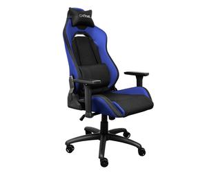 Siège Gaming Trust GXT 714 RUYA Noir/Bleu, Support jusqu'à 150kg, Hauteur max 195cm, Dossier Réglable, Accoudoirs 3D, Vérin Classe 4, 5 Roues, Cadre Bois