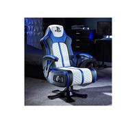 X ROCKER Chaise de jeu audio Playstation Legend 2.1 avec haut-parleurs, siège de console audio Bluetooth sans fil, vibration activée par le son, Playstation officielle pour PS5 PS4 PC mobile - Blanc,