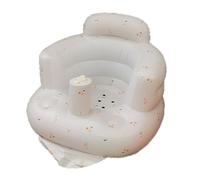 Siège gonflable pour bébé, chaise de sol imprimée pliable portable pour bébé, apprenez à vous asseoir et à jouer, chaise gonflable pour bébé pour entraîner les tout-petits et les (Cherry)