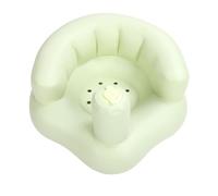 Siège Gonflable pour Bébé en PVC Vert Clair - Chaise de Bain Portable avec Pompe Intégrée Multifonction pour Repas et Bain, Idéal Bébés 3-36 Mois