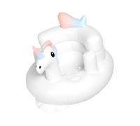 Siège gonflable pour bébé, siège de bain portable pour bébé avec grande base, motif animal mignon, dossier haut et avant, siège d'appoint facile à nettoyer pour les voyages des