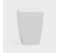 SIÈGE JARDIN POUF TABOURET COUVERCLE AMOVIBLE RÉSINE BOITE DE RANGEMENT BLANC