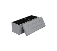 Siège longueur 110 cm avec espace de rangement 120 L, capacité de charge jusqu'à 300 kg gris clair LSF77G