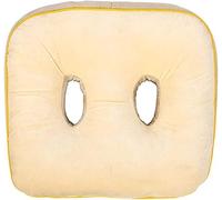 Siège Orthopédique avec Deux Trous pour Les Os Assis Mousse à Mémoire De Forme Soulagement des Os Assis pour Les Fesses Bas du Dos Ischio-jambiers Hanches, Yellow