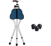 Siège Pliant - Trépied d'aide, Tabouret de Canne en Alliage d'aluminium épais avec lumières LED, Chaise à béquille hautement réglable - 3 Pieds pour Personnes âgées