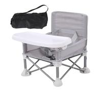 Siège pour bébé, chaise d'alimentation pliable, chaise d'appoint portable pour intérieur/extérieur, chaise pour table à manger, camping, plage (gris)