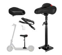 Siège pour trottinette électrique adulte, siège réglable largeur 13-19 cm hauteur 46-69 cm, pliable avec siège de rechange et sangle de transport, repose-pieds incurvés, pour trajets longue distance