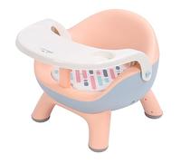 Siège Rehausseur avec Plateau, Coussin Sonore, Chaise d'alimentation pour bébé, Haute capacité de Charge, Dossier Antidérapant, Installation Facile à la Maison (rose cerise)